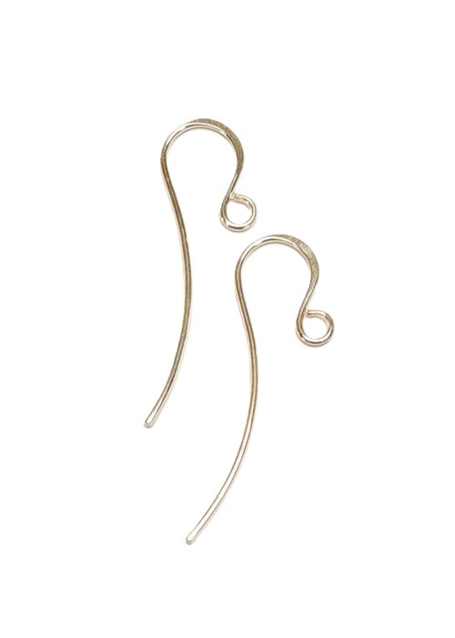 Judy Larson's Designer Stick Earrings Remodel - , Contemporary Wire Jewelry, Cutting, Cutting Tool, Cutters, Butane Torch, Soldering, Solder, sanding, filing, polishing,  then trimmed to length to make a pair of long French Hook ear wires